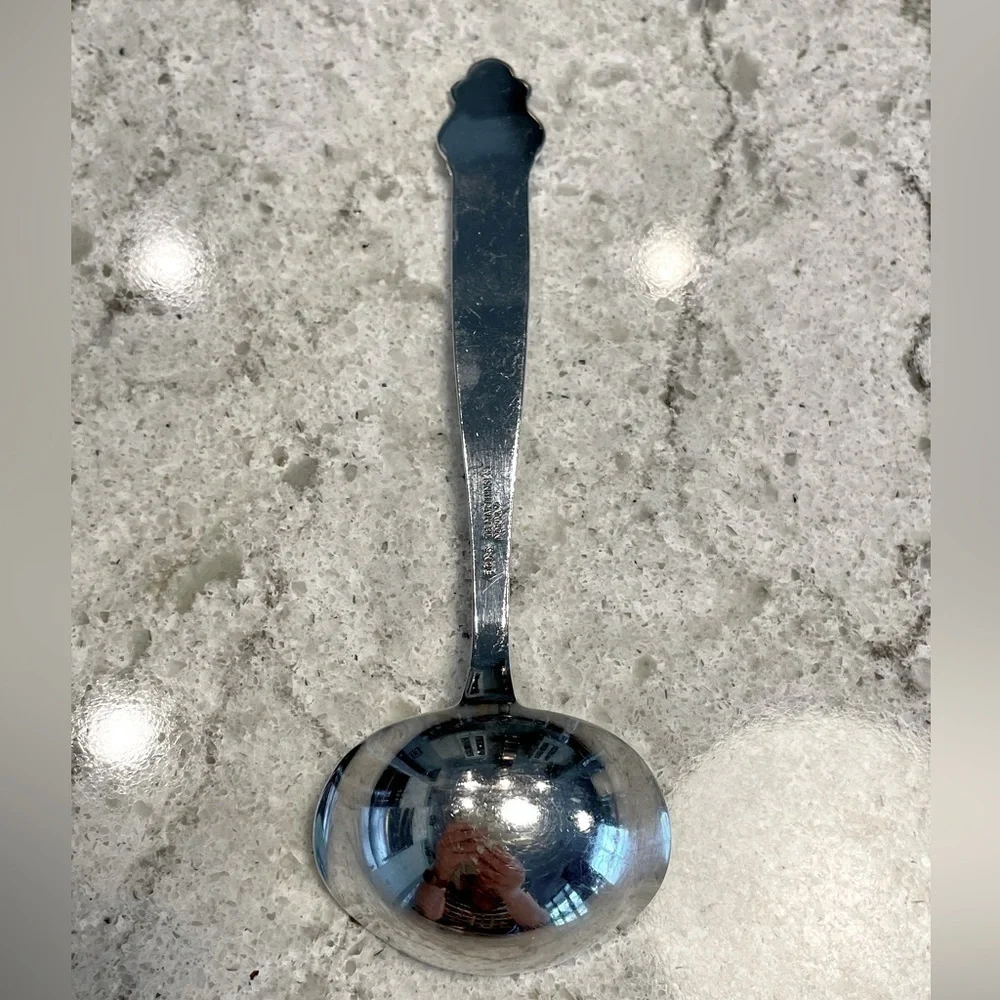 TH. Marthinsen Norway Cream Sauce Gravy Ladle Spoon Silver Plate Vintage